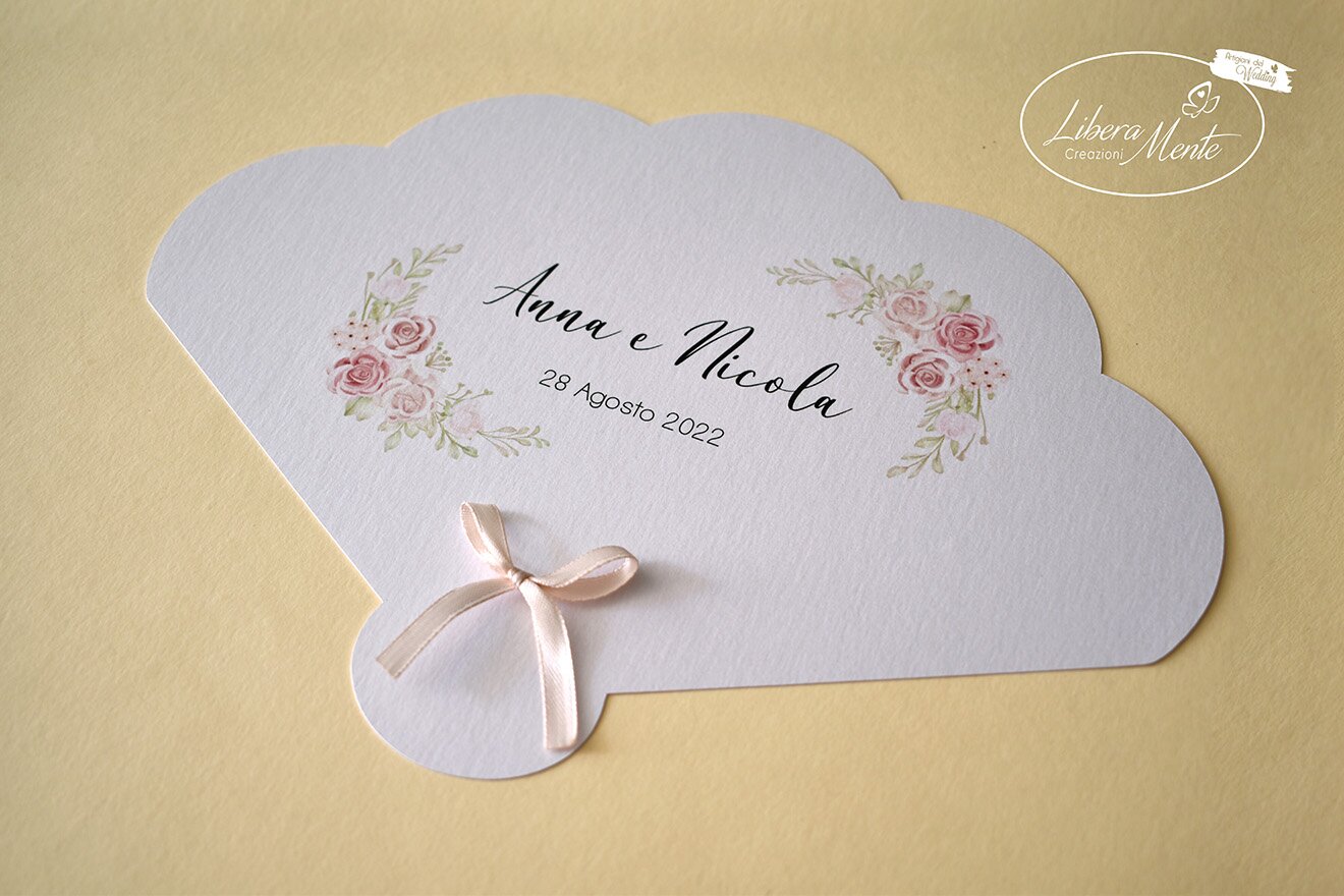 Ventagli personalizzati - Partecipazioni matrimonio, nozze, wedding, inviti  personalizzati